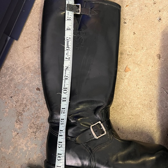 Men's Classic Black Leather Buckle Boots - Picture 3 of 3